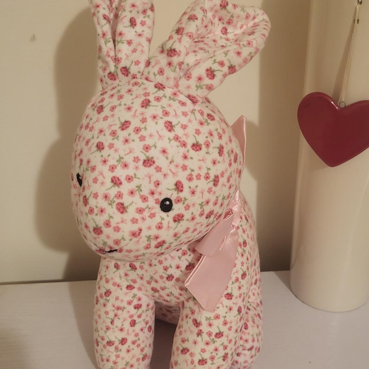 MOTHERCARE Cute Floral Bunny Rabbit Soft Plush Toy... - Depop