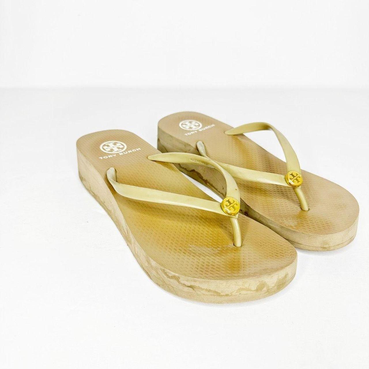 Tory burch yellow outlet flip flops