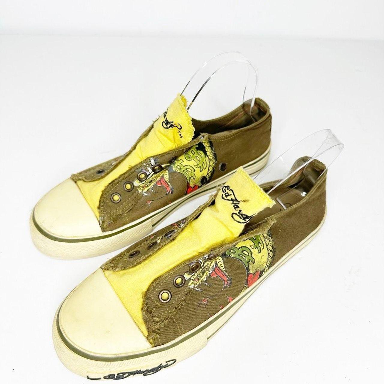 VTG y2k 00s Ed Hardy Canvas Cobra Snake Laceless | Depop