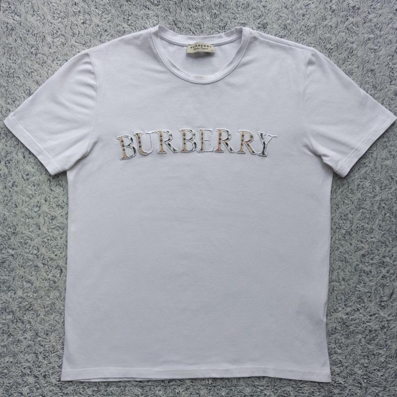 Burberry Women's White T-shirt | Depop