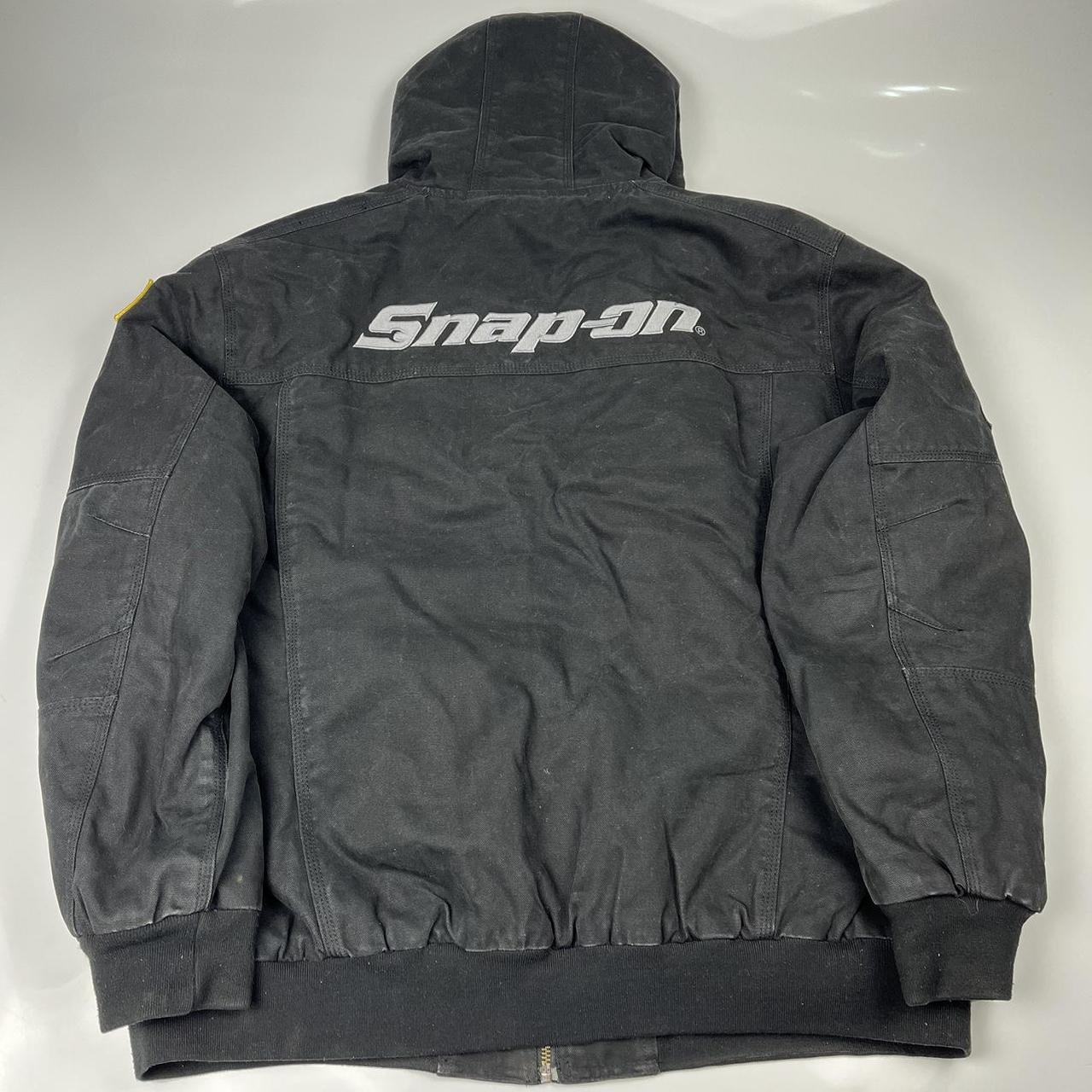 Snap On Tools Silver Logo Hooded Workwear Depop