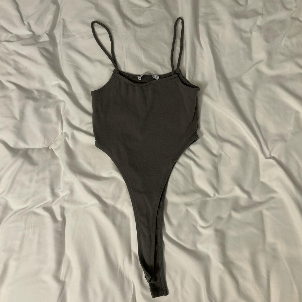 Zara Women's Grey Bodysuit Depop