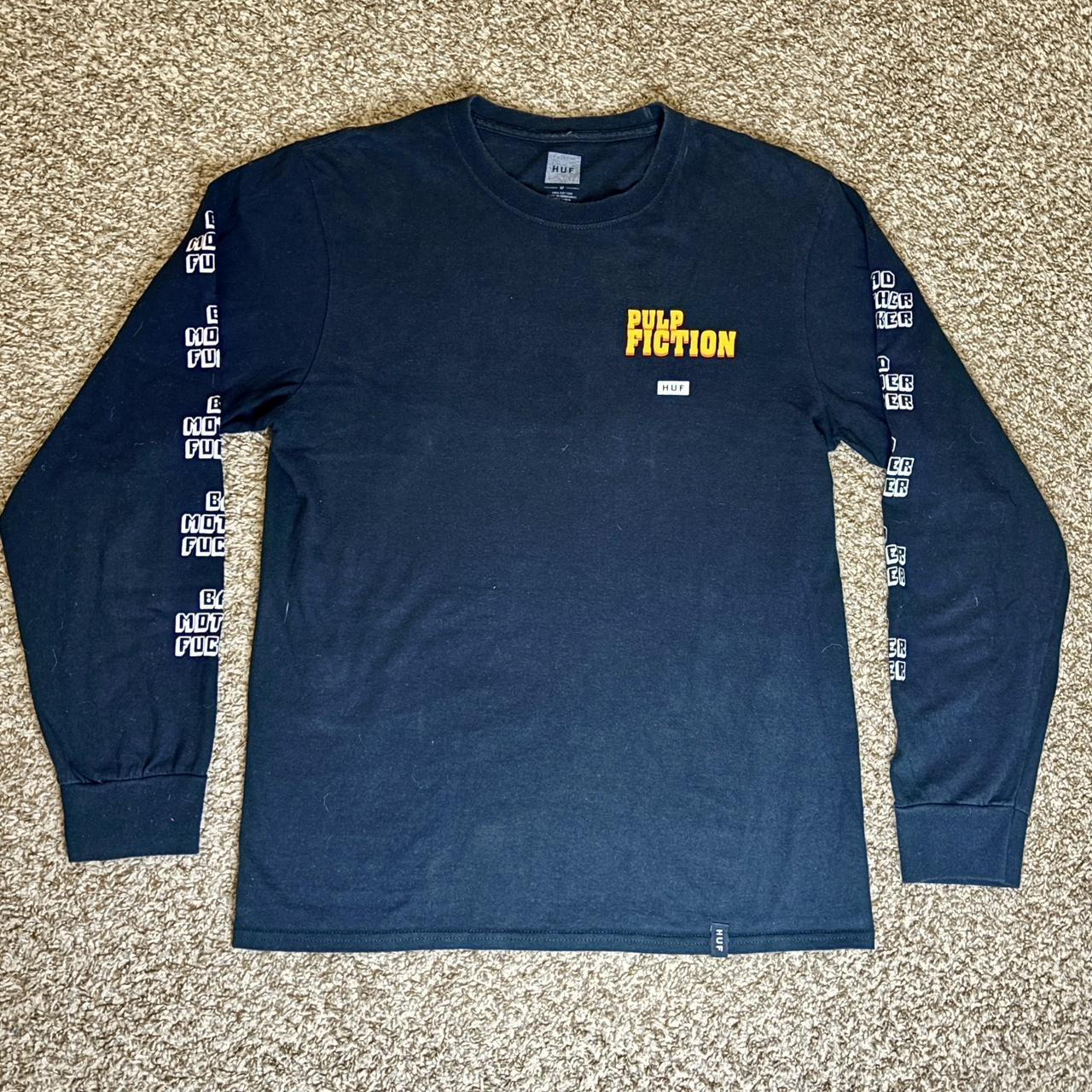 HUF Pulp Fiction Bad Mother F*cker Long Sleeve... - Depop 