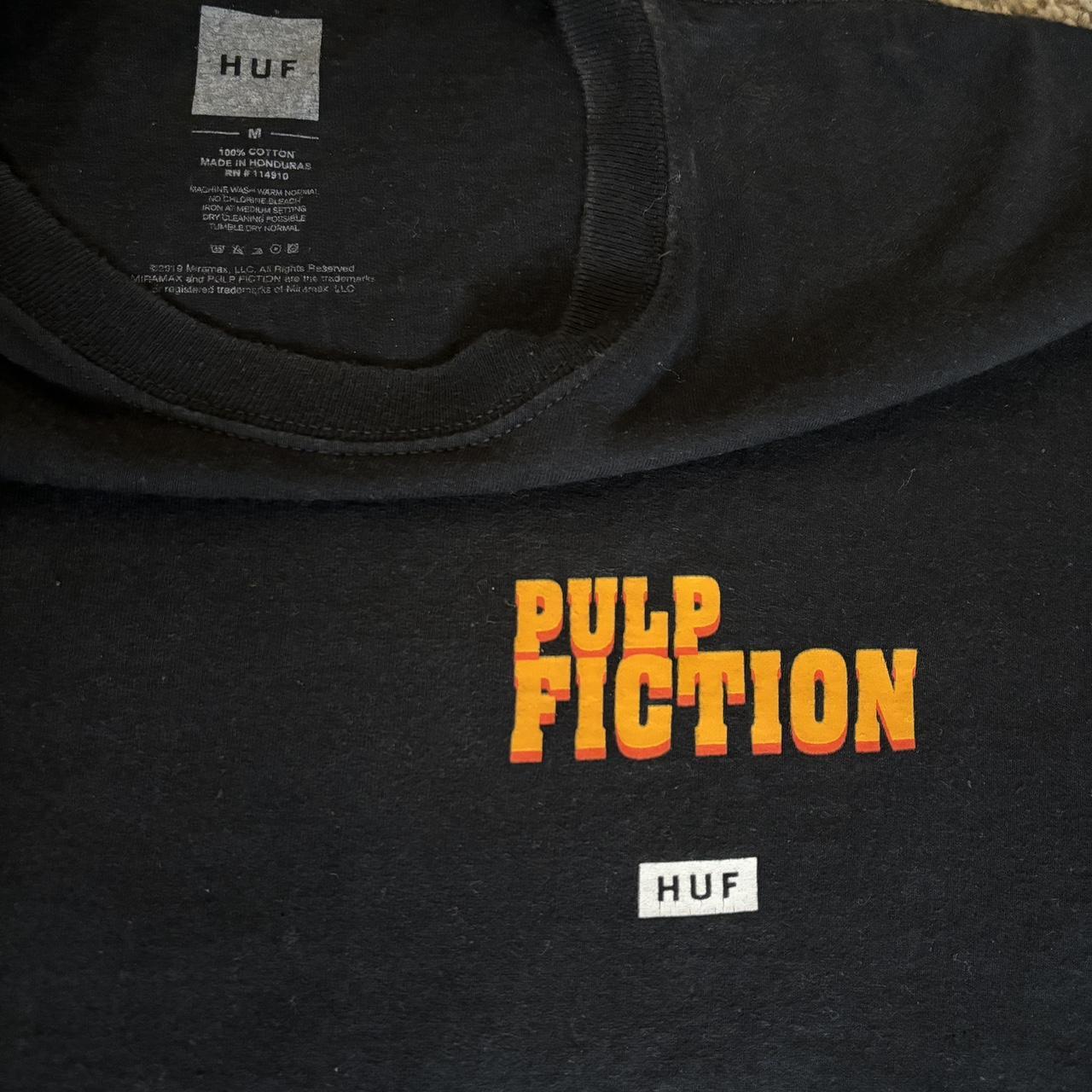 HUF Pulp Fiction Bad Mother F*cker Long Sleeve... - Depop 