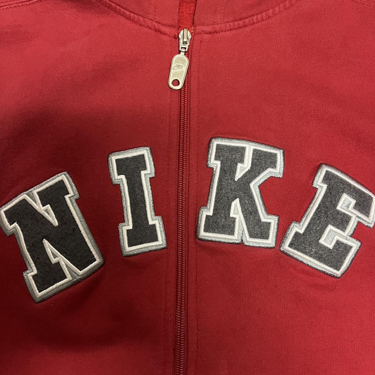 mens red nike zip up hoodie