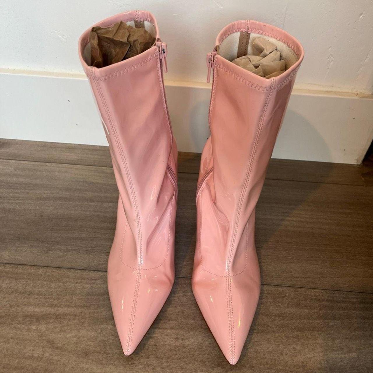New York & Company Women's Pink Boots Depop