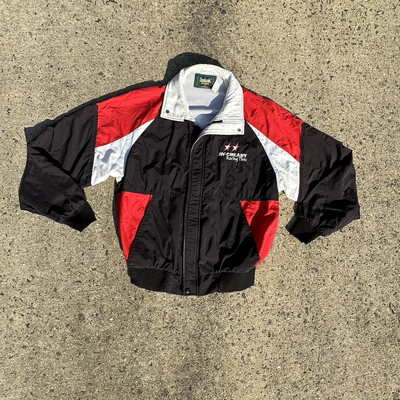 Vintage 80s mccreary racing tires windbreaker size... Depop