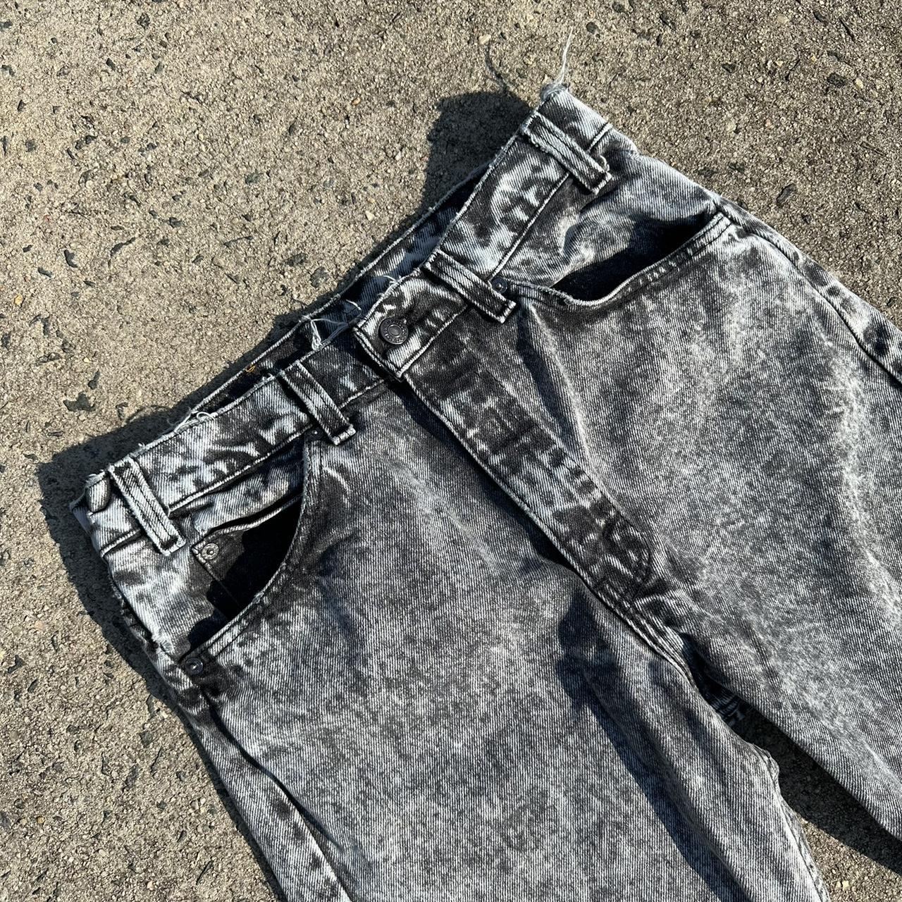 Vintage 90s Levi’s 505 black acid wash faded...