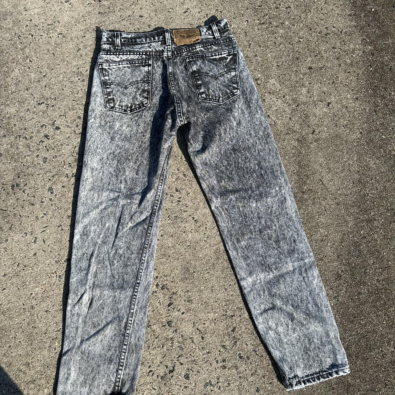 Vintage 90s Levi’s 505 black acid wash faded...