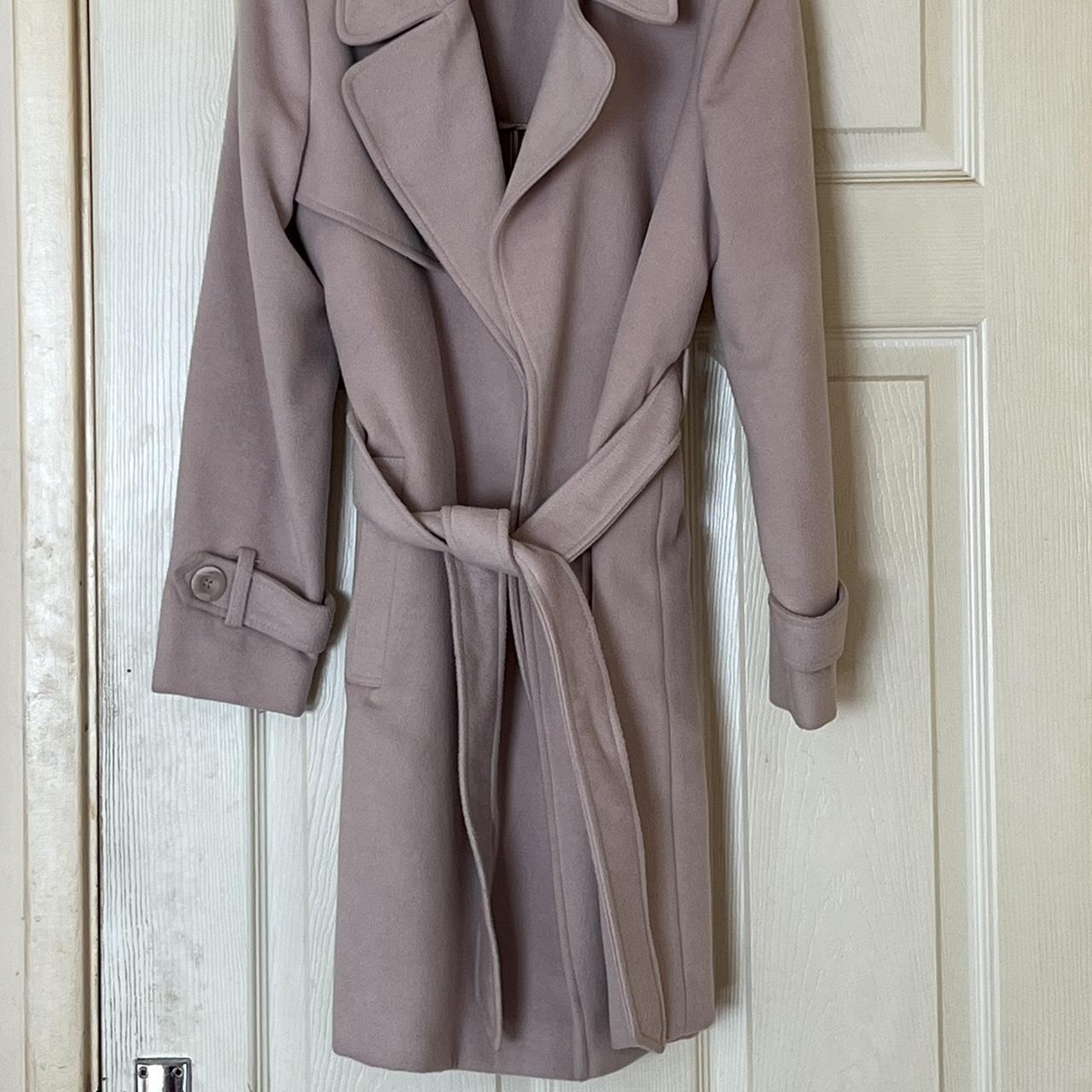Miss Selfridge dusky pink wool coat petite size Depop