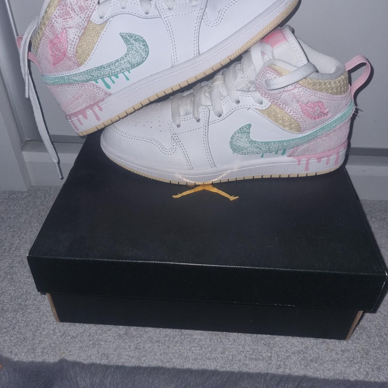 Multicoloured Air Jordan 1 Mids. These Jordans are... - Depop