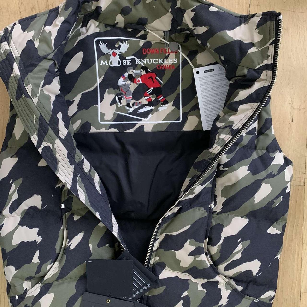 Moose Knuckles- Camo Montreal vest/Gilet/Body Warmer... - Depop