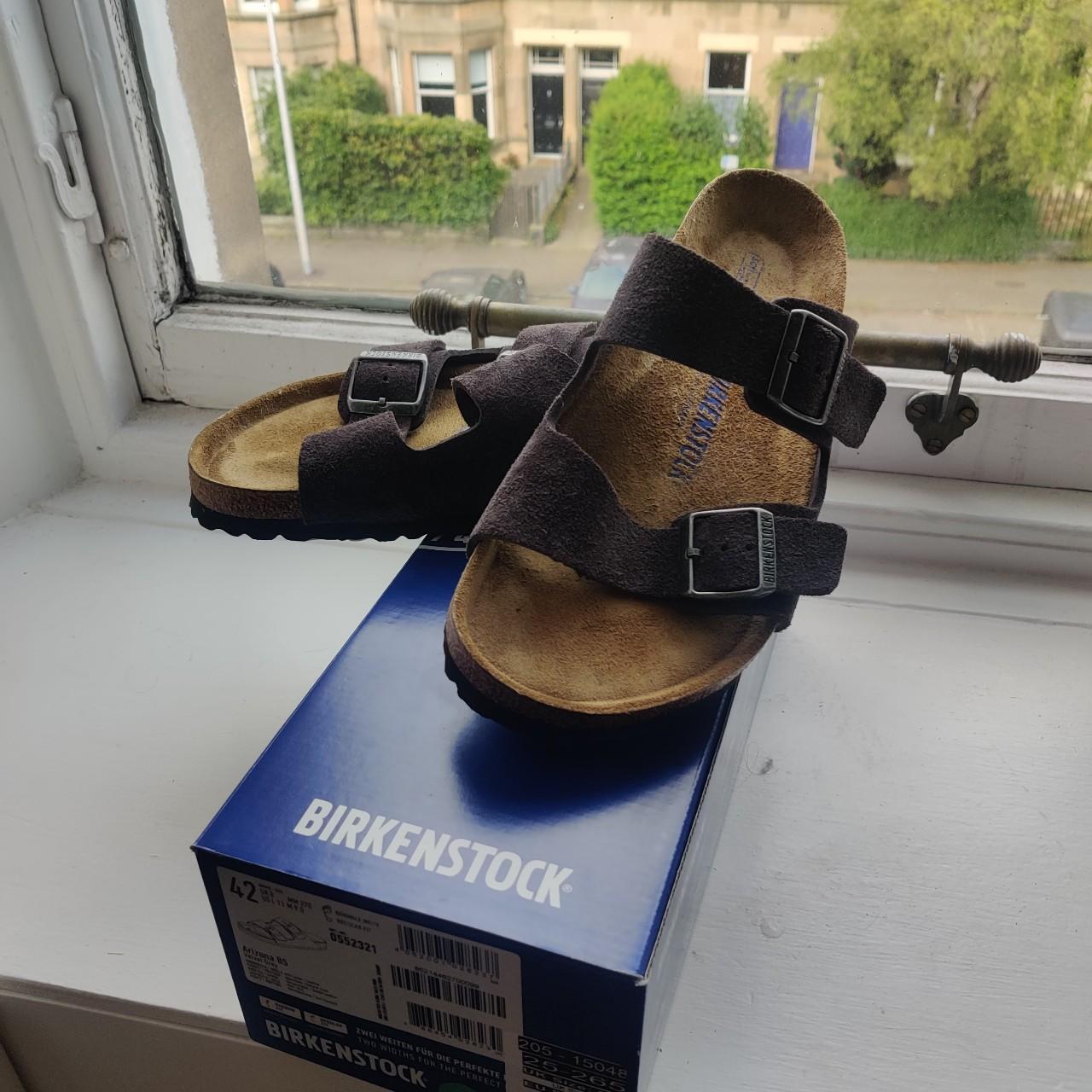 Birkenstock Men's Grey Sandals Depop