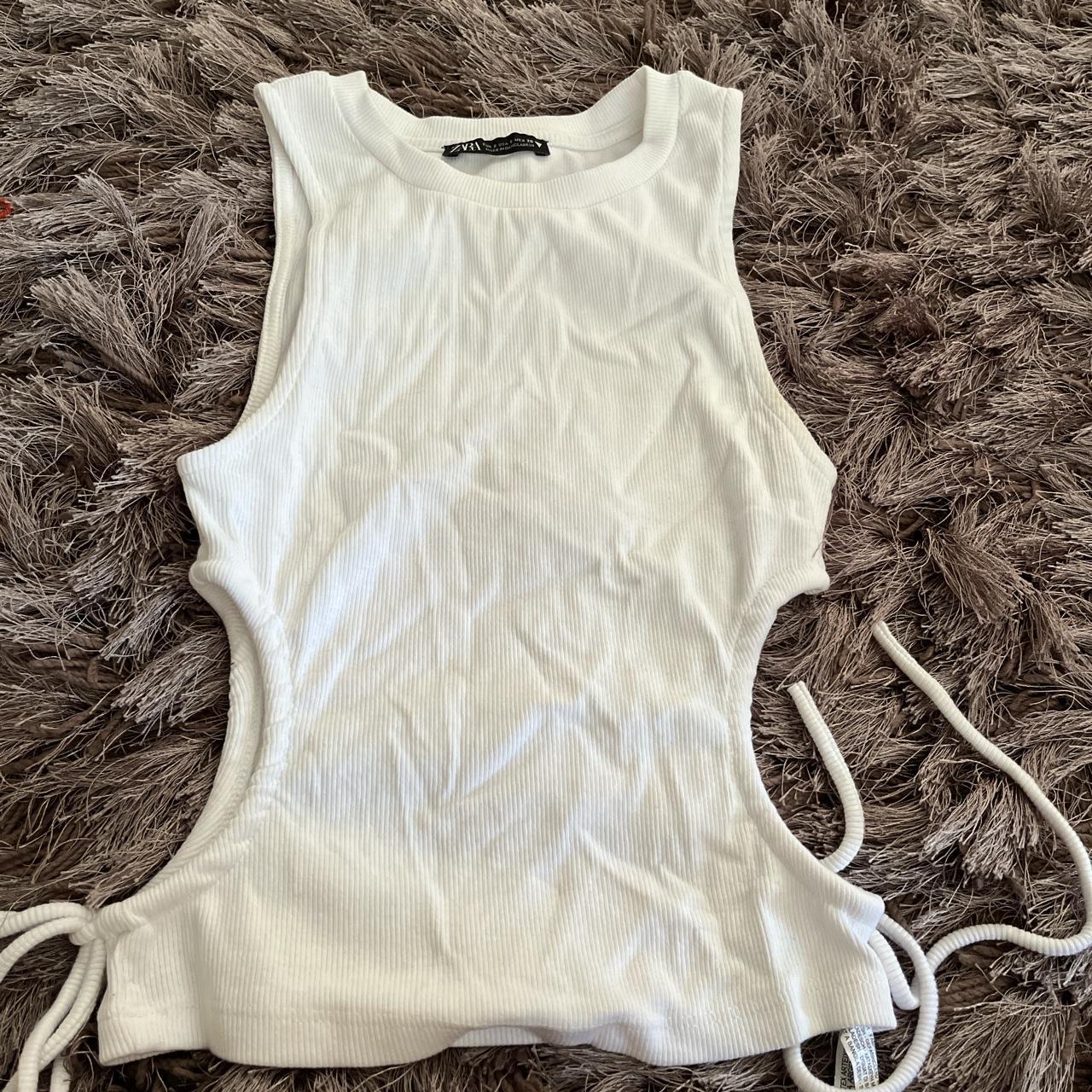 Zara Women's White T-shirt | Depop