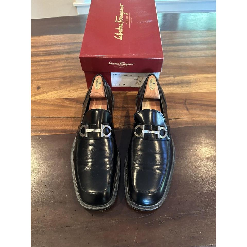 Salvatore Ferragamo Nero Calf 10.5 D Lampo Cancini. Depop