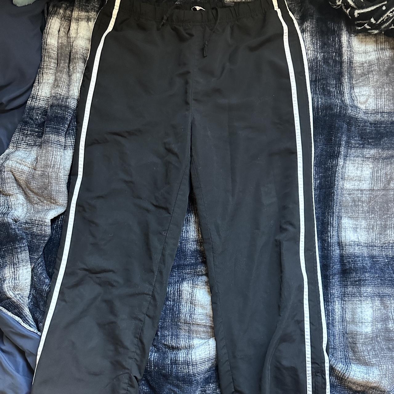 three hearts track pants, mesh inside and very... - Depop