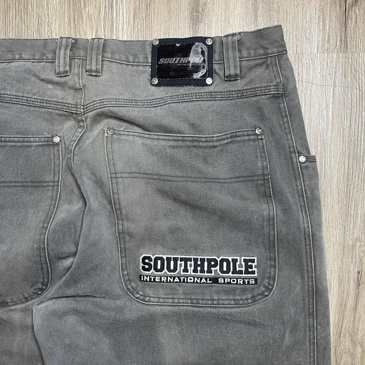 Y2K SUPER BAGGY GREY SOUTHPOLE INTERNATIONAL SPORTS... - Depop