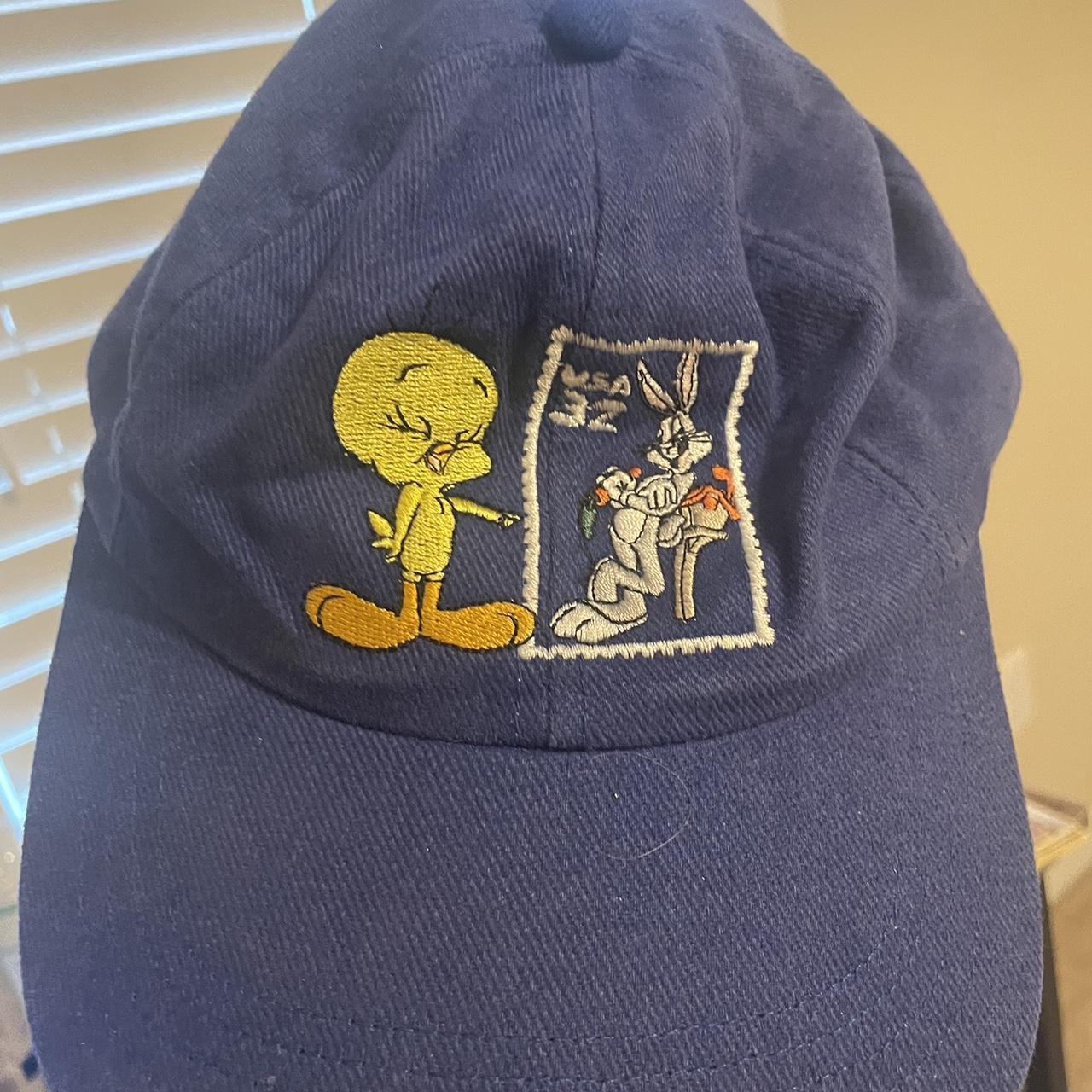 LOONEY TUNES STAMP TWEETY BUGS 32 #looneytunes #hat... - Depop