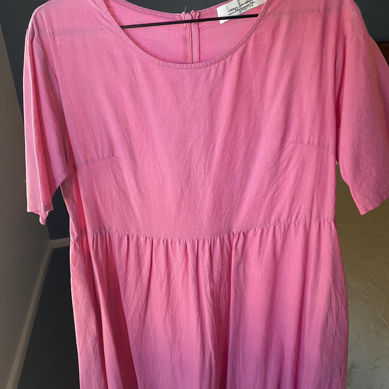 Lazy Sunday Clementine Dress Lipstick Pink... Depop