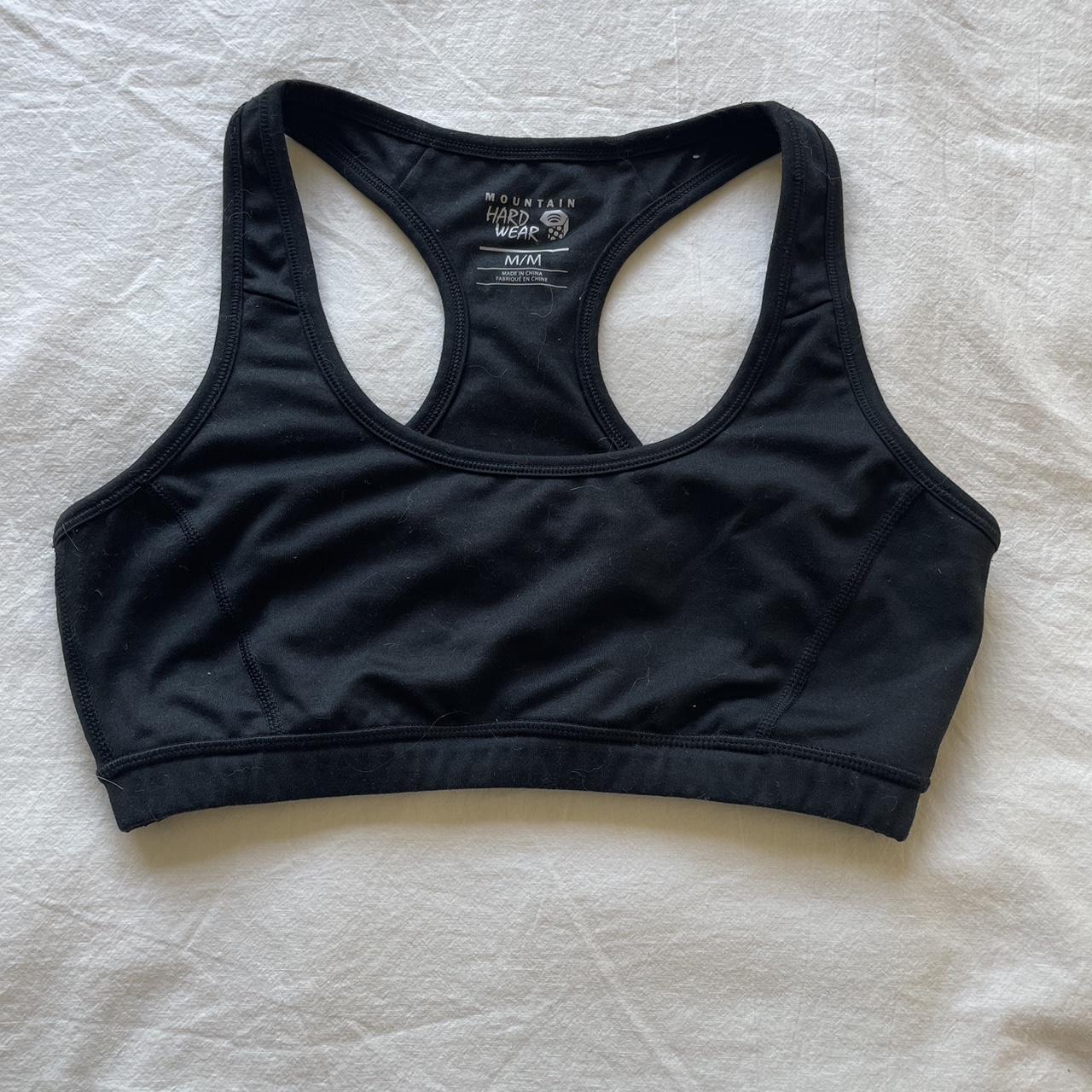 Mountain Hardwear Black Womens Sports Bra Size... - Depop