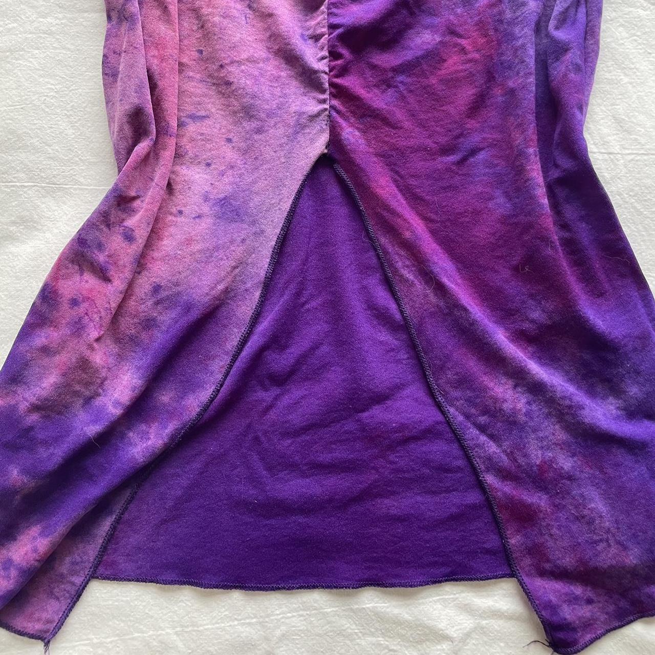 Purple Tie Dye Y2K Split Tanktop Size medium No... - Depop