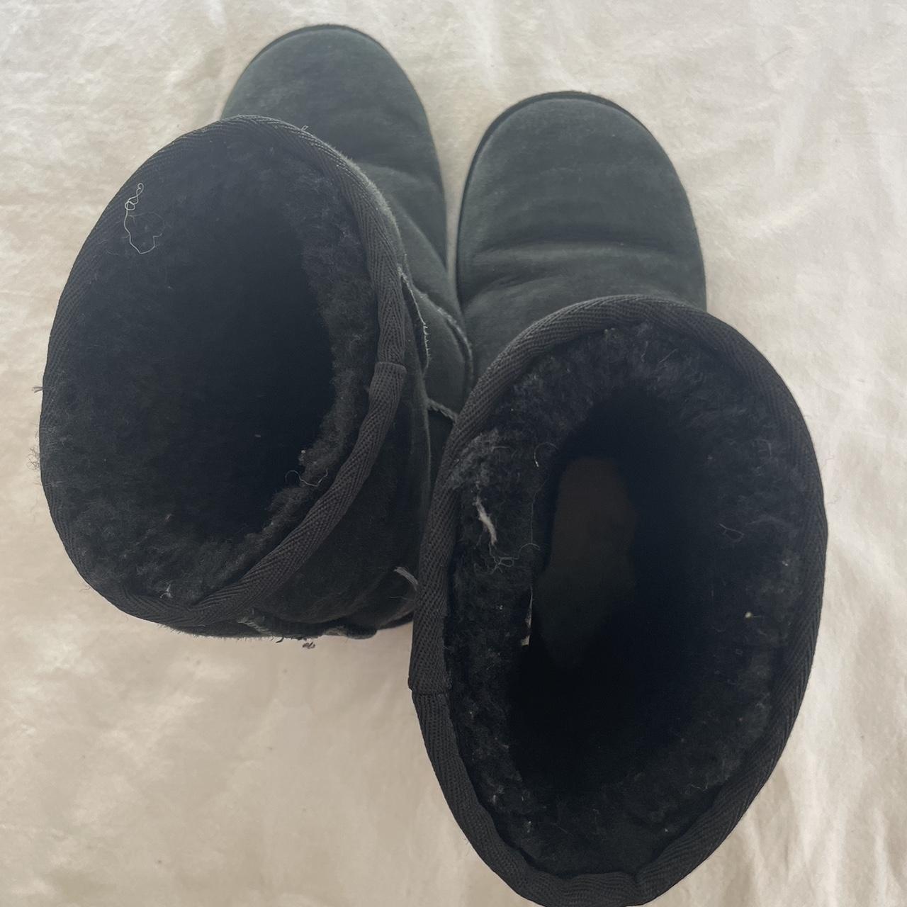 Black Womens Furry Uggs Size 6 Only worn a few... - Depop