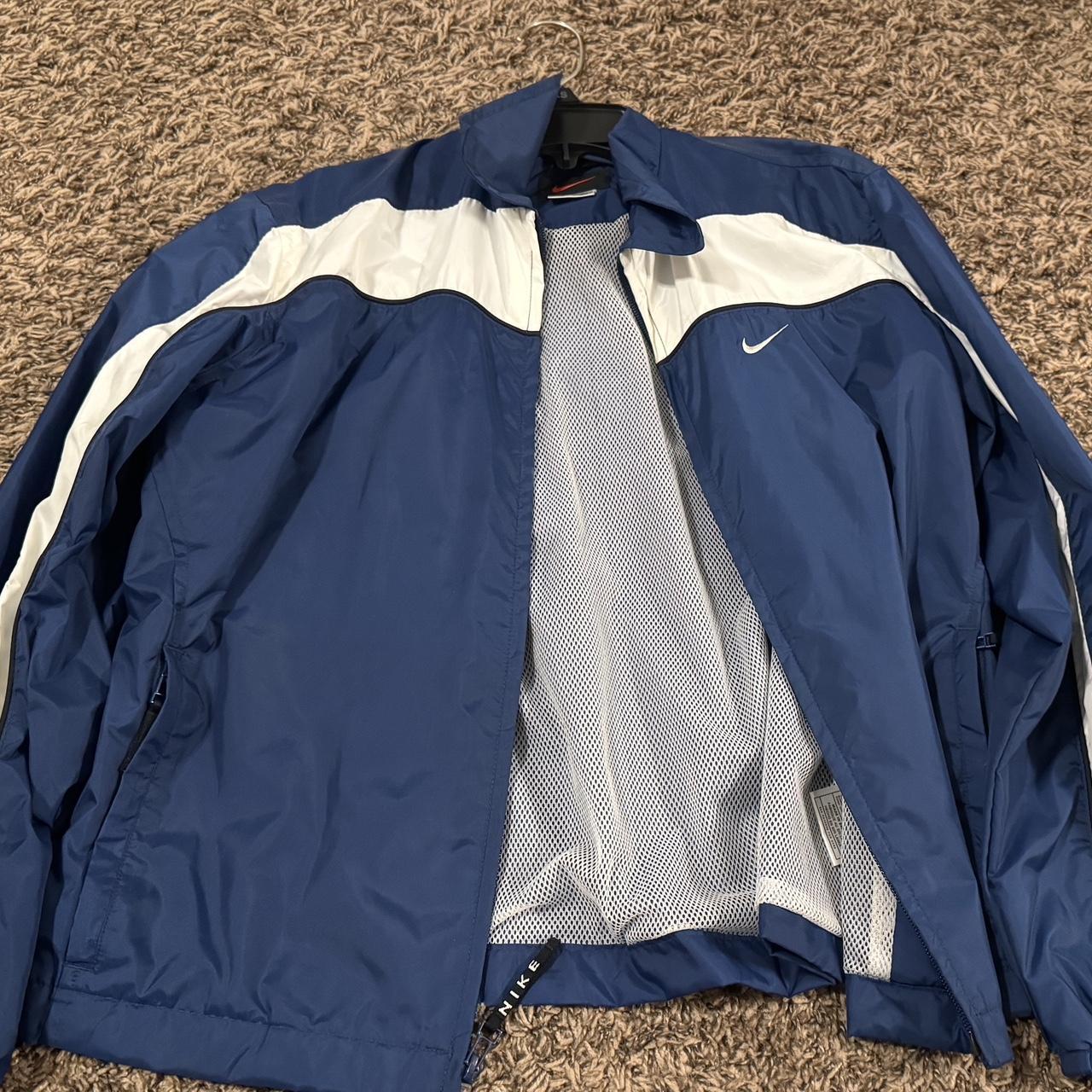 Retro blue Nike windbreaker Only worn once Fits... - Depop