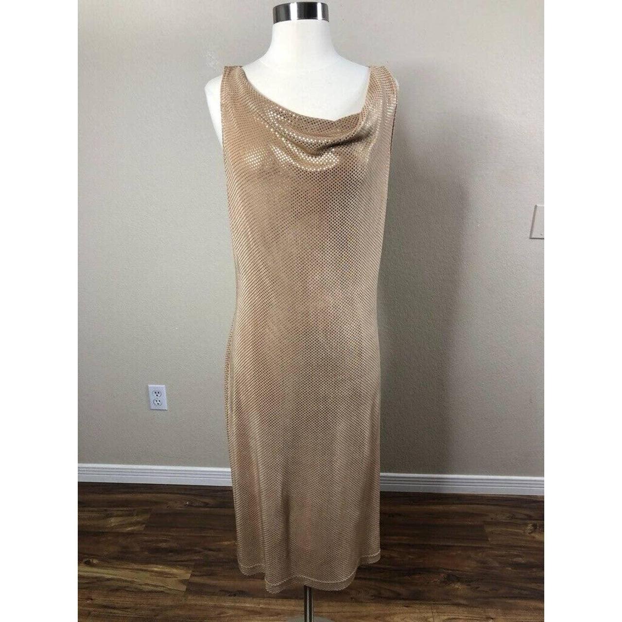Wallis Women's Gold Dress Depop
