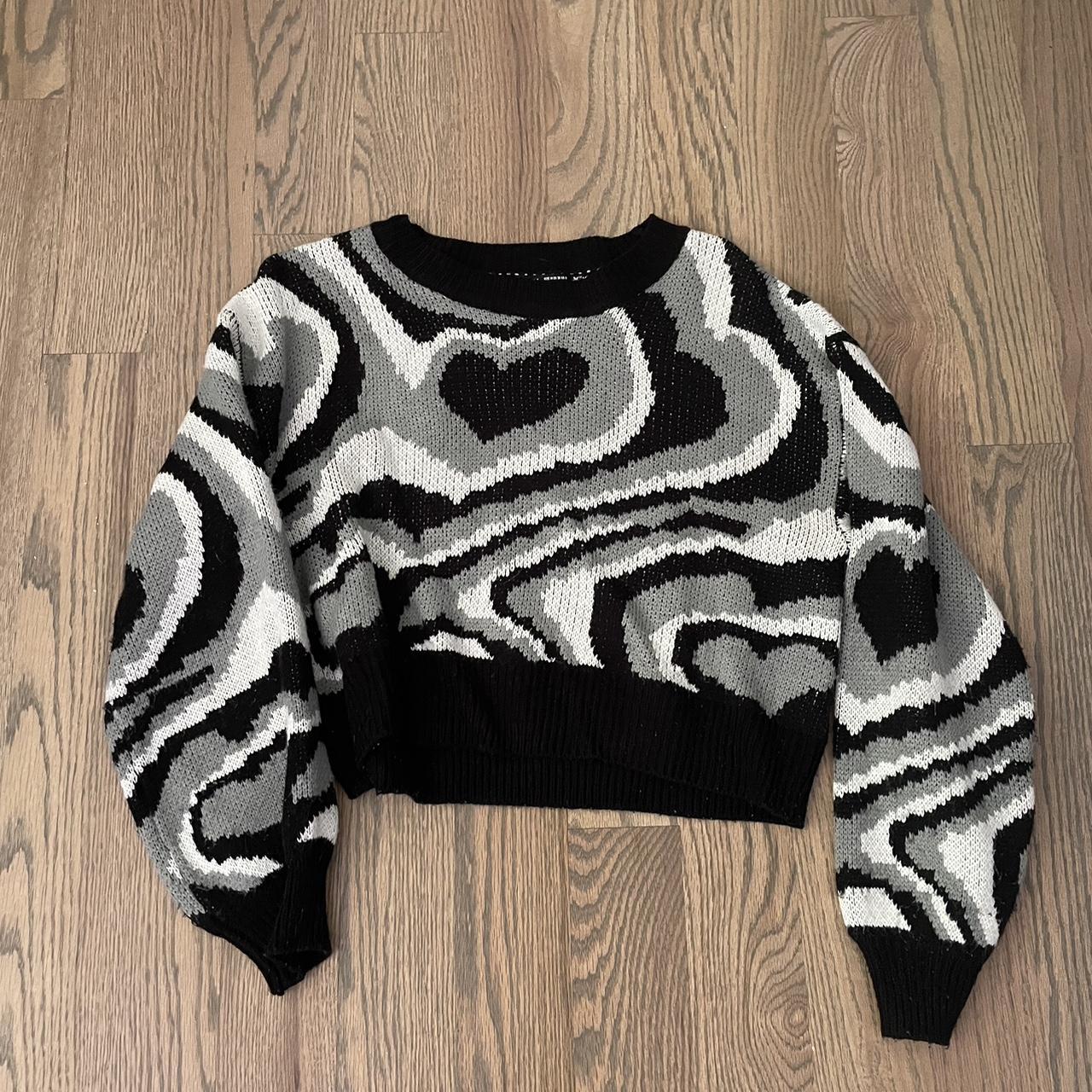 Y2k heart online sweater