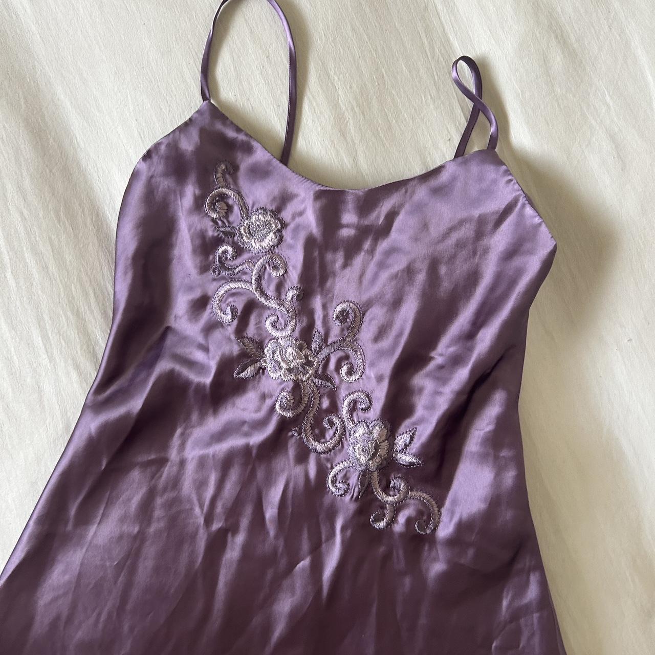 Vintage Purple Slip Dress - Depop