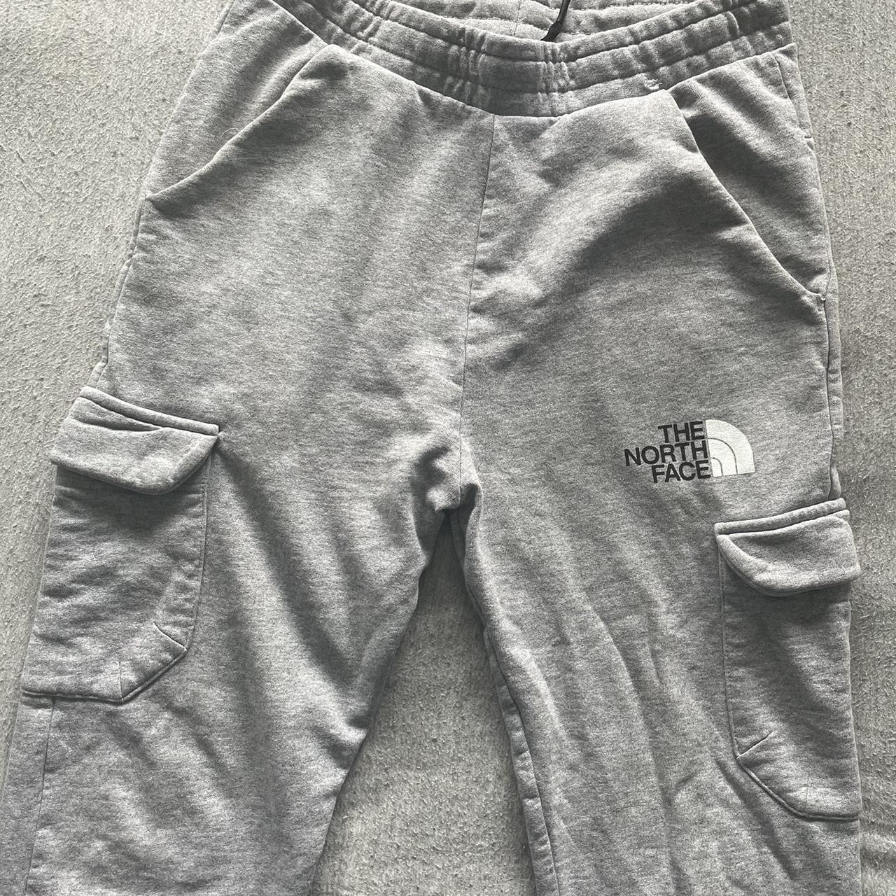 Grey North Face Joggies/Sweatpants Size XS, would... - Depop