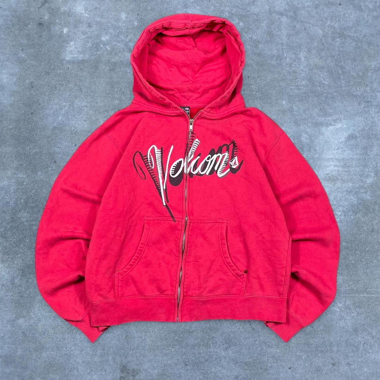 Volcom Women's Hoodie - Red - L – Volcom red and … - image 1