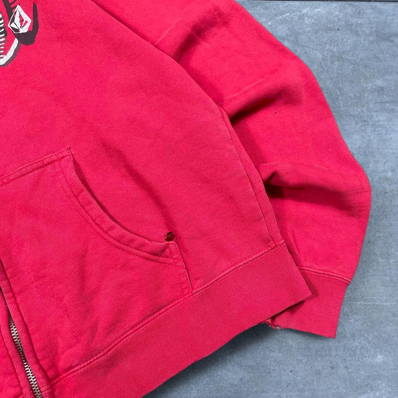 Volcom Women's Hoodie - Red - L – Volcom red and … - image 4