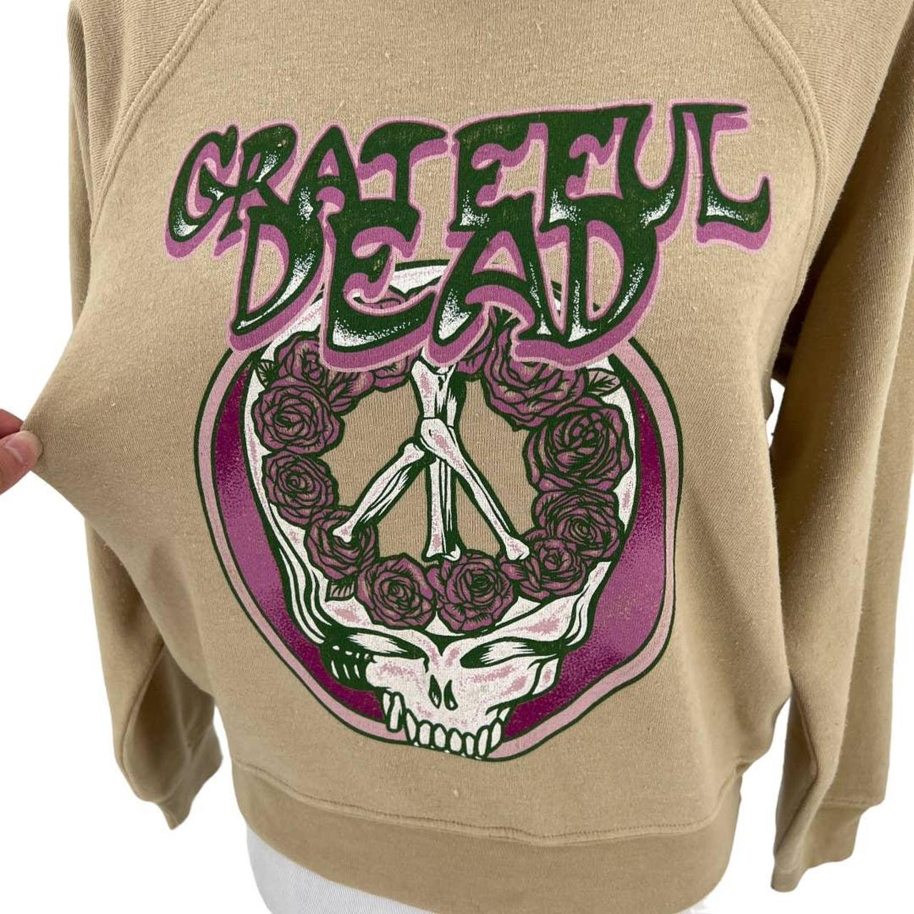 Daydreamer Grateful Dead Skull & Roses Raglan Crew S / Khaki