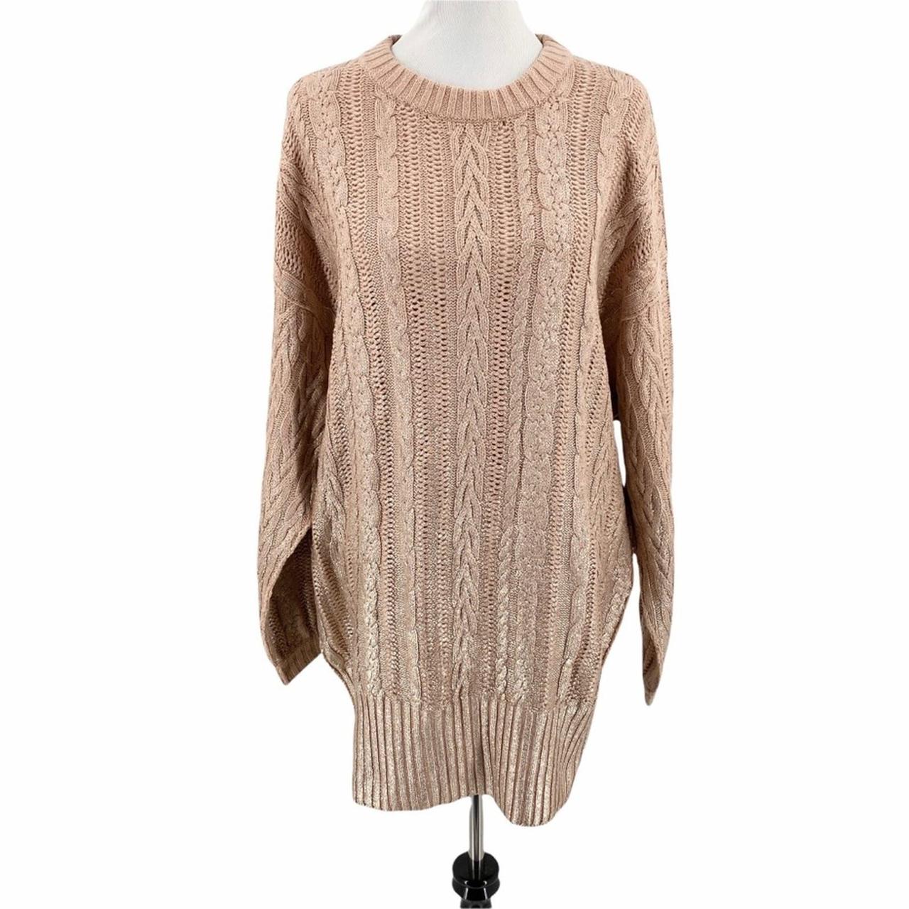 Free People Womens Good As Gold Cable Knit Depop