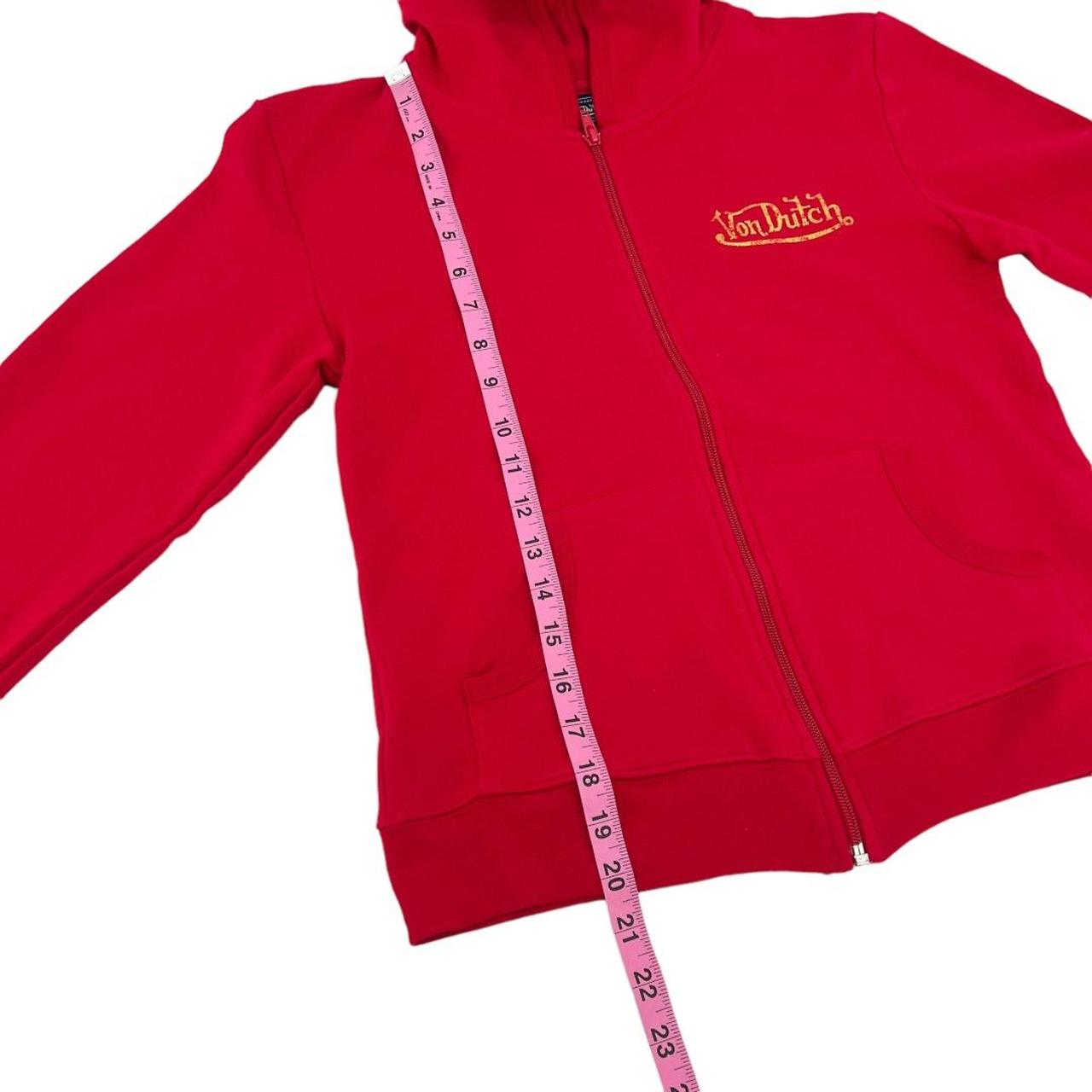 Von Dutch Yellow shops Logo Red Full-Zip Hoodie