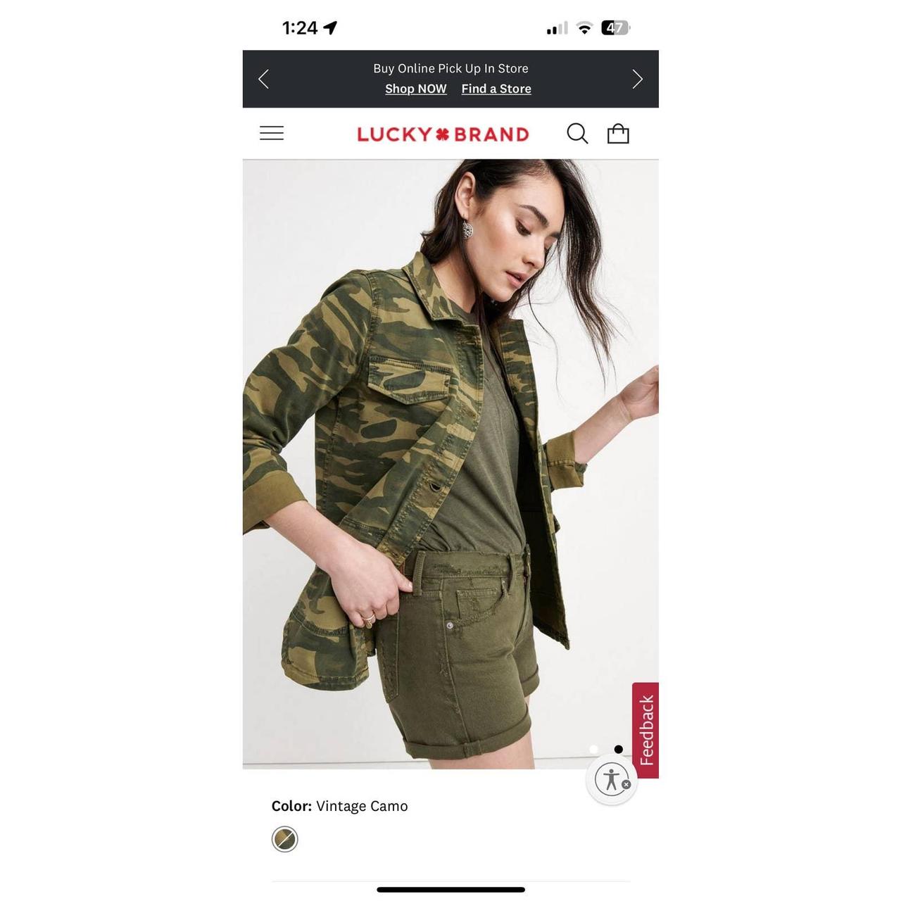 NWT Lucky Brand Camo Utility Jacket Size - Depop