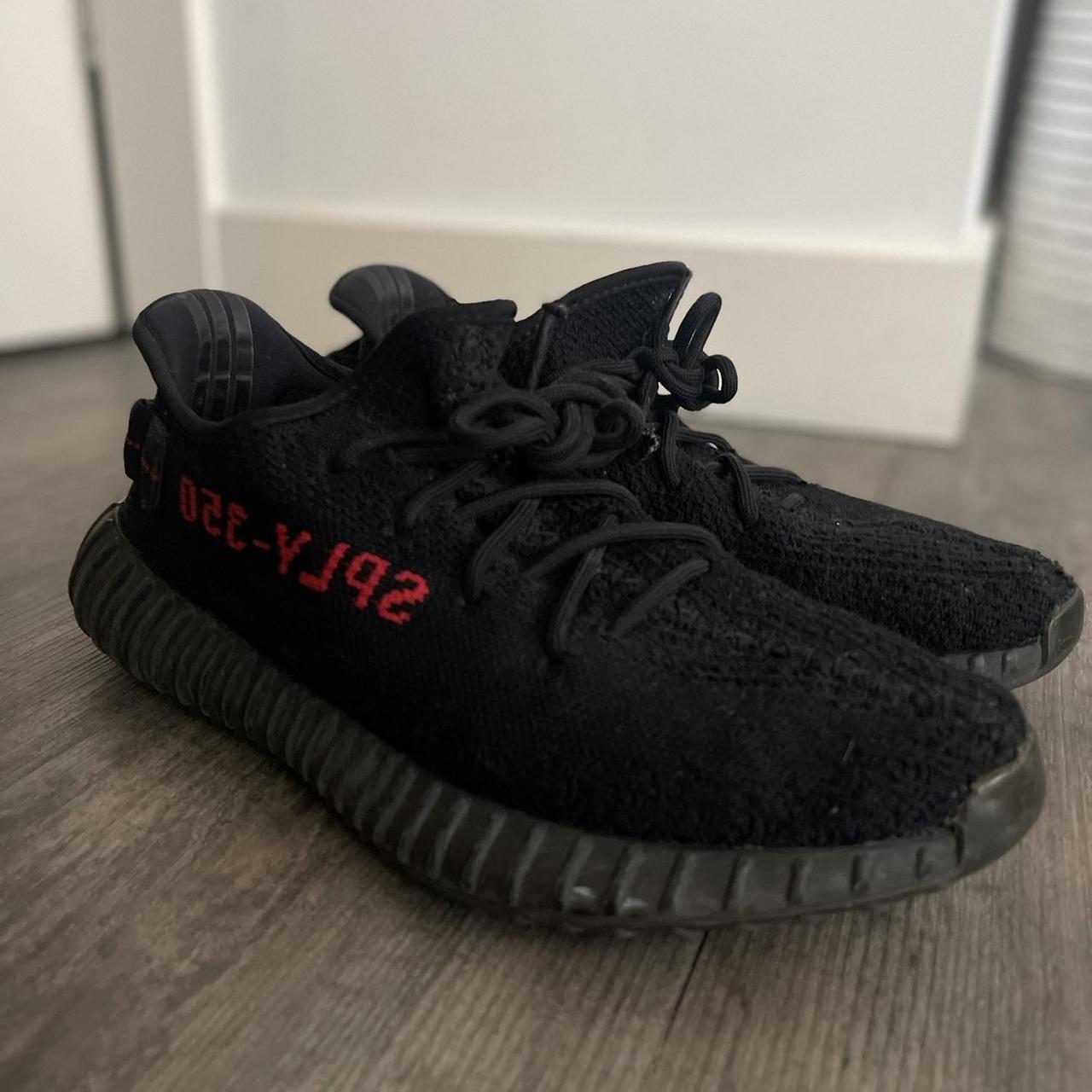 Yeezy Boost 350 V2 Bred Only visible damage is the... - Depop