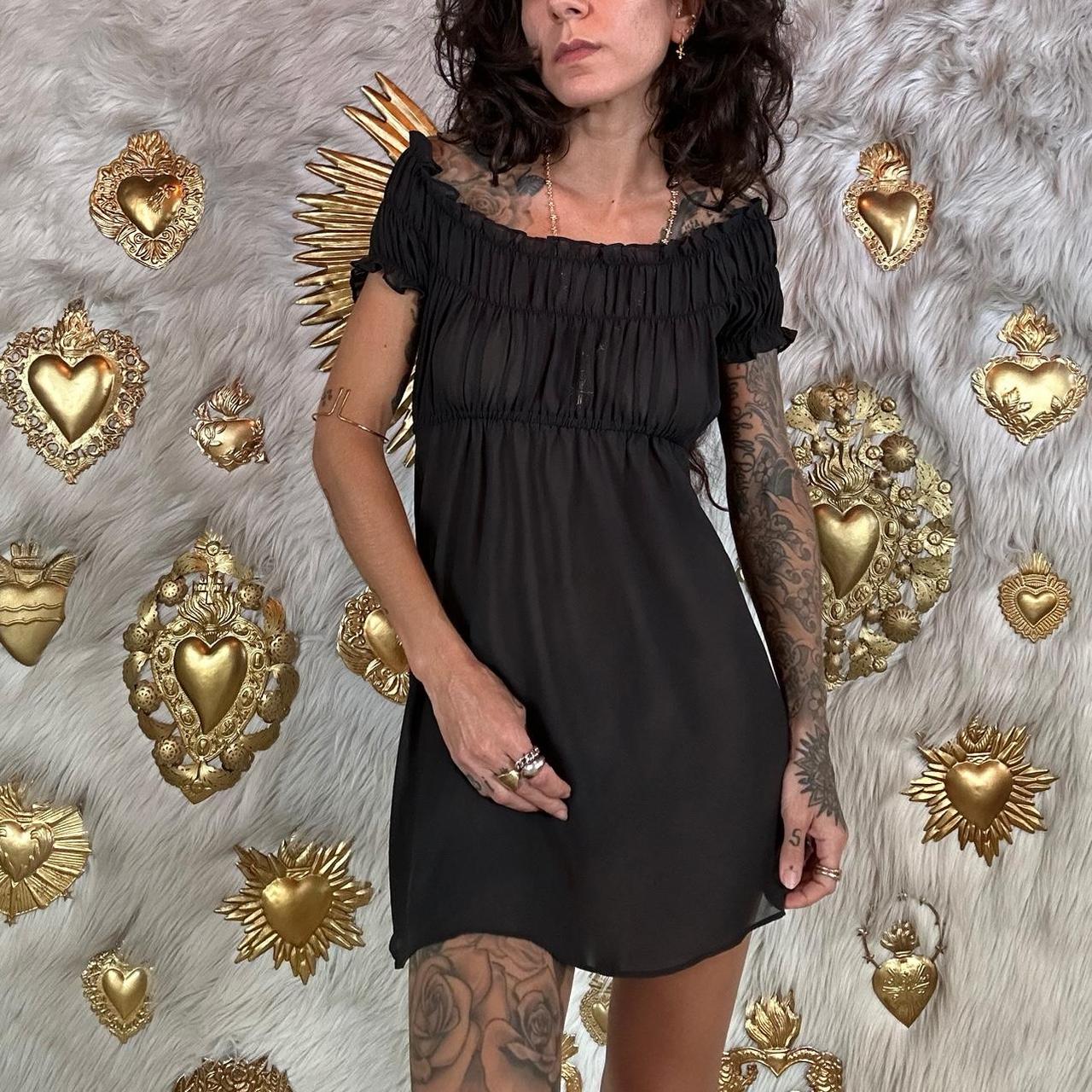 Vintage Y2K Victoria's Secret Silk Mini Robe in Noir | Depop