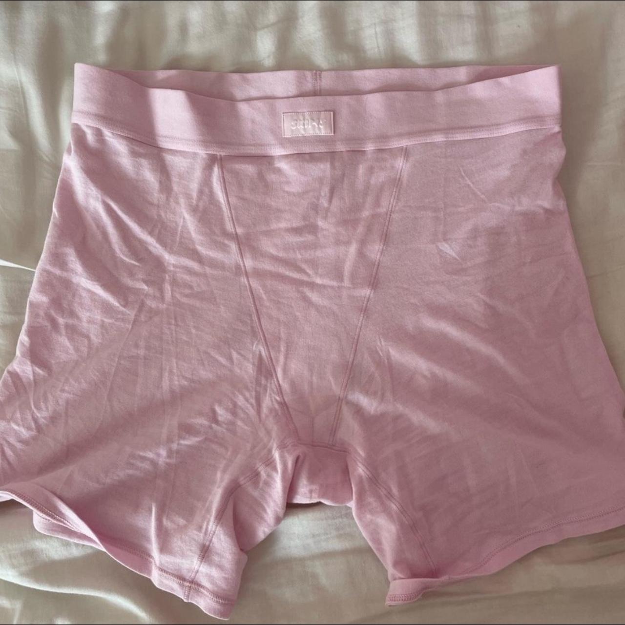 SKIMS cherry blossom boxer shorts BMWT size s Has a... - Depop