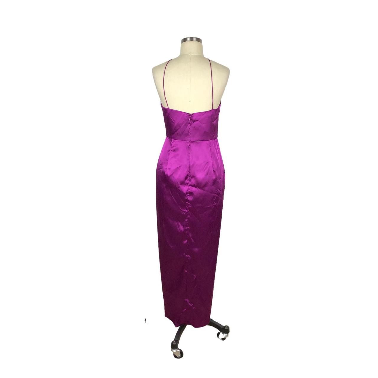halter midi dress with draped tulip skirt