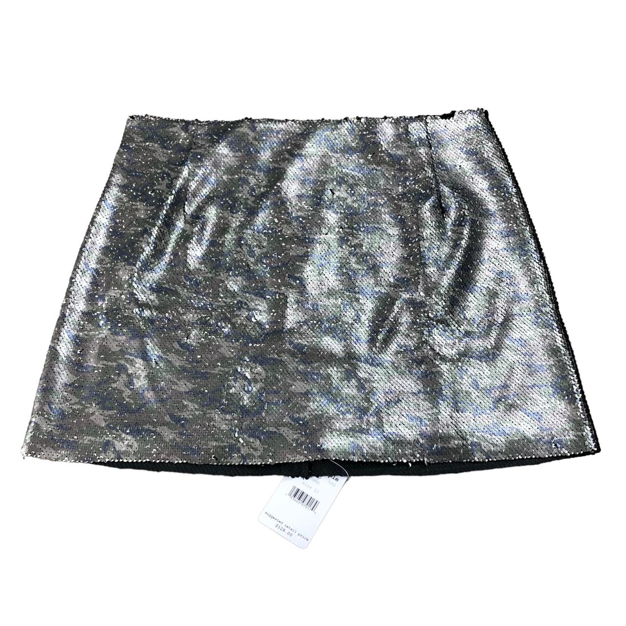 Sequin camouflage mini clearance skirt