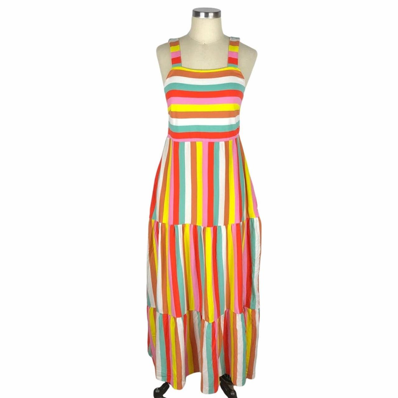 J crew hotsell rainbow stripe dress