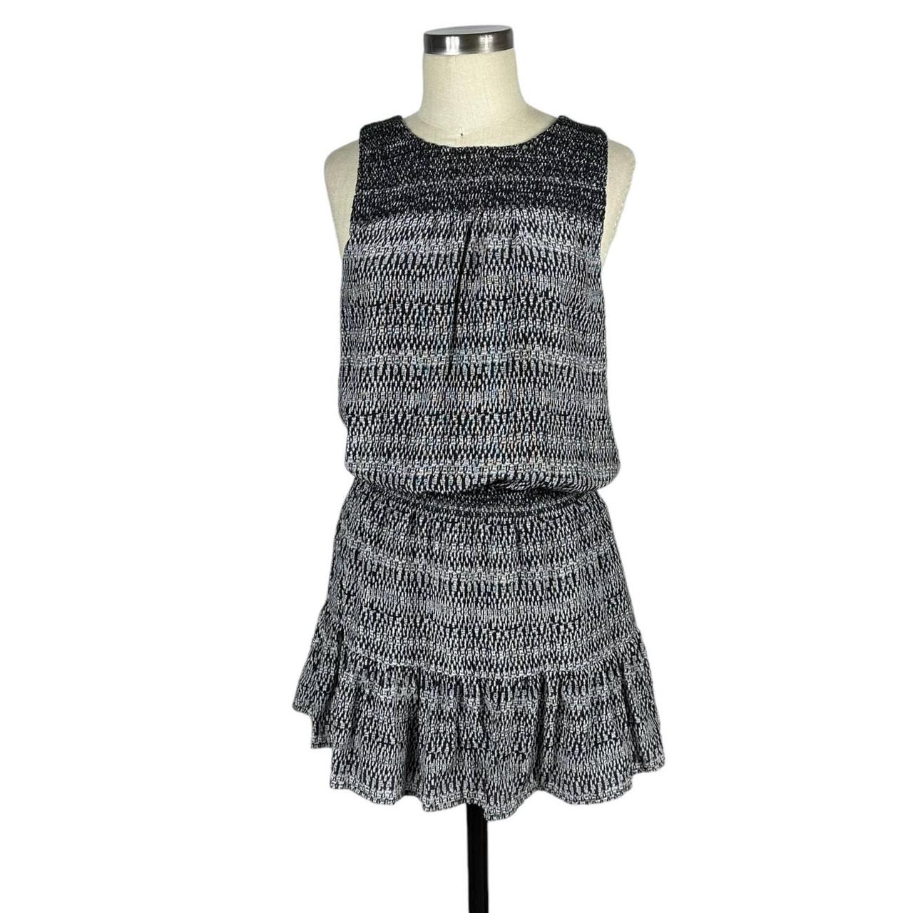 Joie black and top white dress