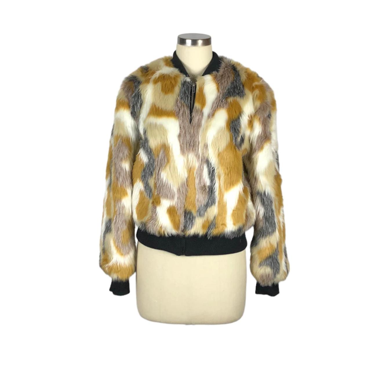 Sia multi color faux fur jacket from Cupcakes Depop