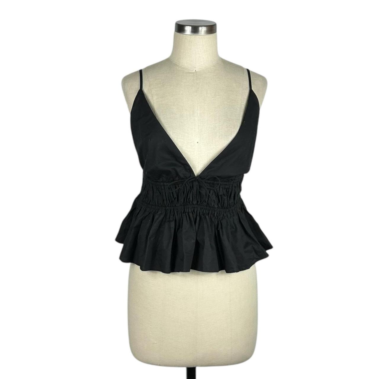 Wayf Women's Blouse - Black - L – Peplum shirred style cami top from WAYF …