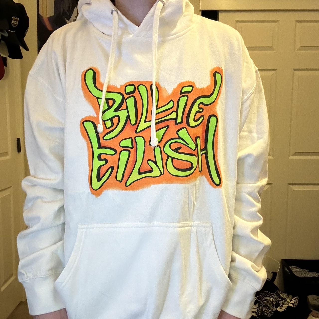 Billie eilish white graffiti hoodie hotsell