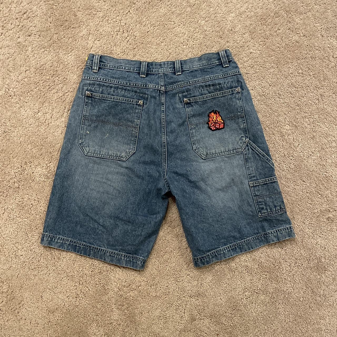 Embroidered jorts —— Great quality baggy fitting ... - Depop