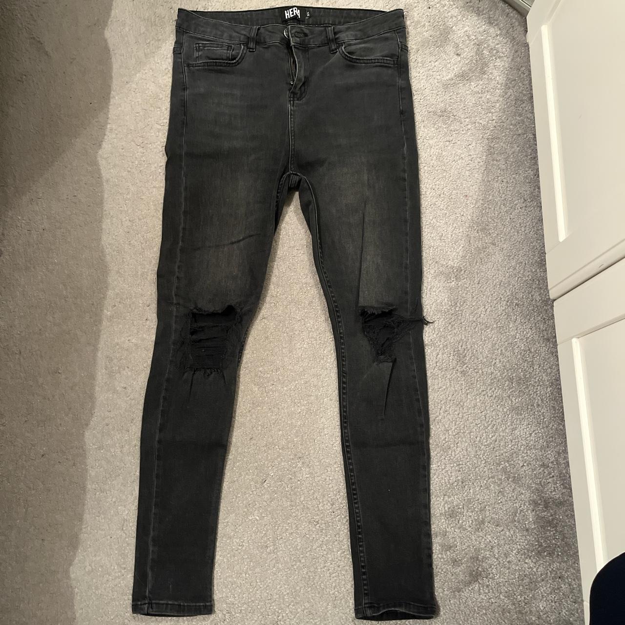 Hera Grey Jeans ripped at knees Size: 32S - great... - Depop