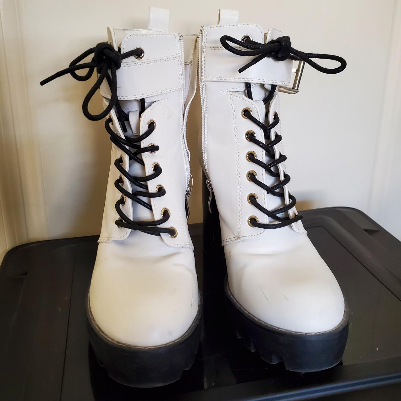 Forever 21 Black & White Boots 🖤 adjustable... - Depop